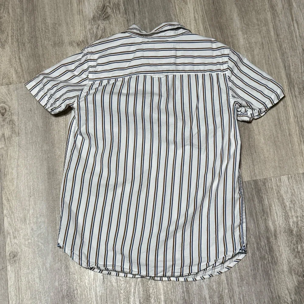 Cactus Boys‎ Striped Shirt Short Sleeve Button Up Casual Top Size 9/10